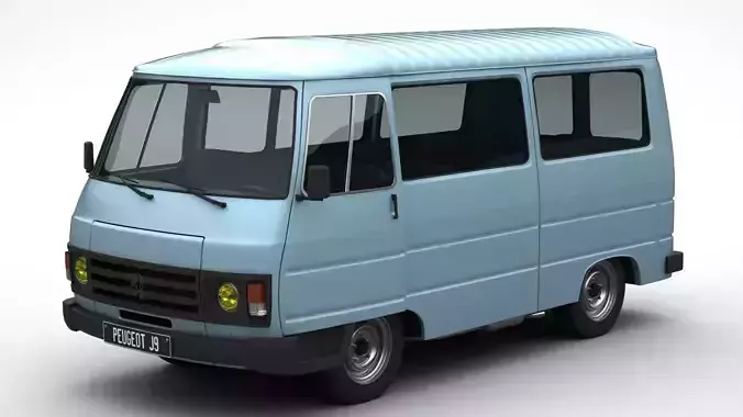 Peugeot J9 Minibus 1981 3D model