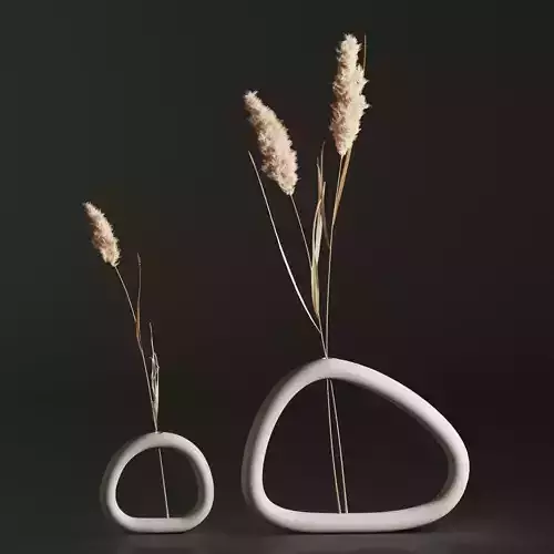 Plant Set 01-Dried Plant in Stem Holder