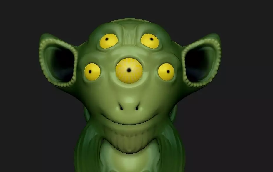 cute alien  Low-poly 3D model_0