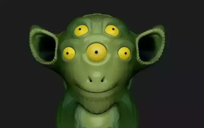 cute alien  Low-poly 3D model