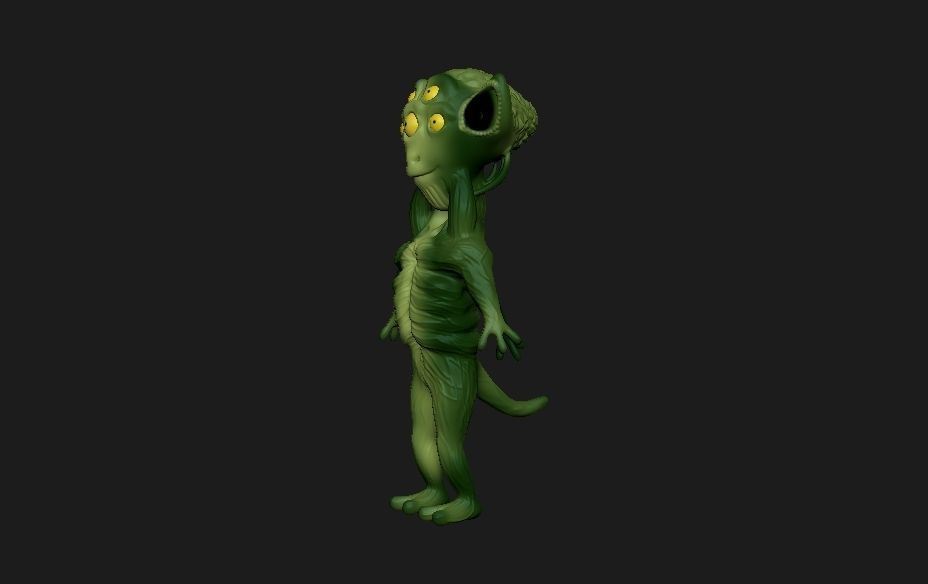 cute alien  Low-poly 3D model_4