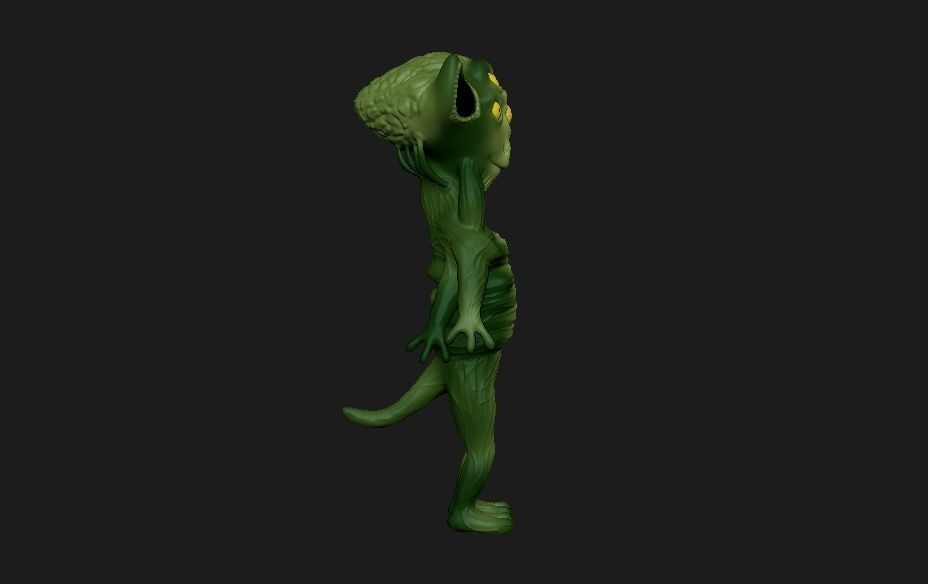 cute alien  Low-poly 3D model_2