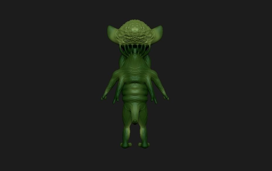cute alien  Low-poly 3D model_3