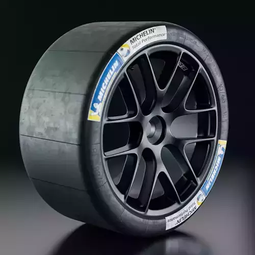 MICHELIN Racing Wheel HighPoly LowPoly