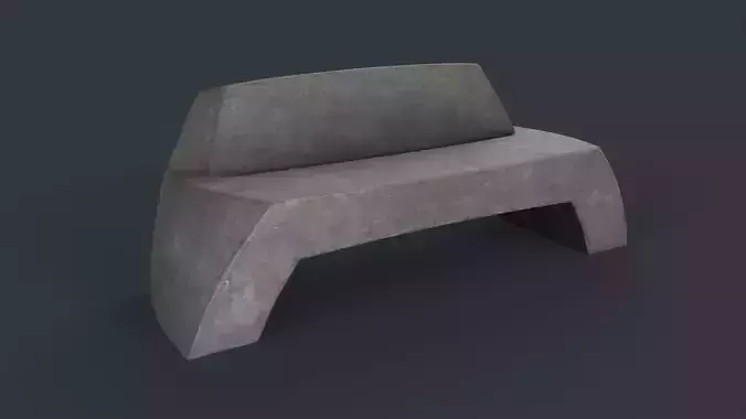 Modern Outdoor Bench 85 PBR Game Ready Low-poly 3D model