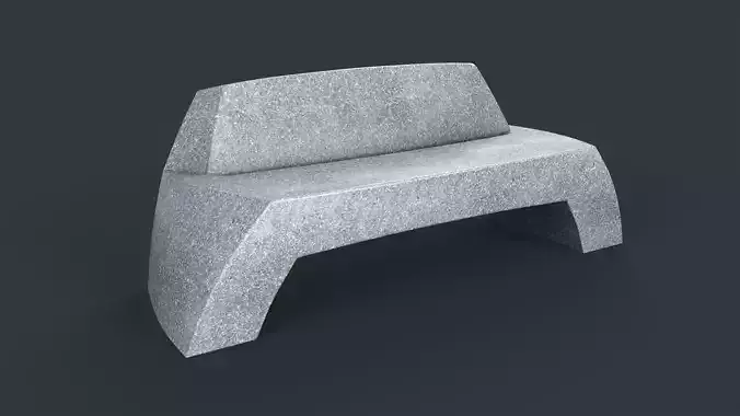 Modern Outdoor Bench 86 PBR Game Ready Low-poly 3D model