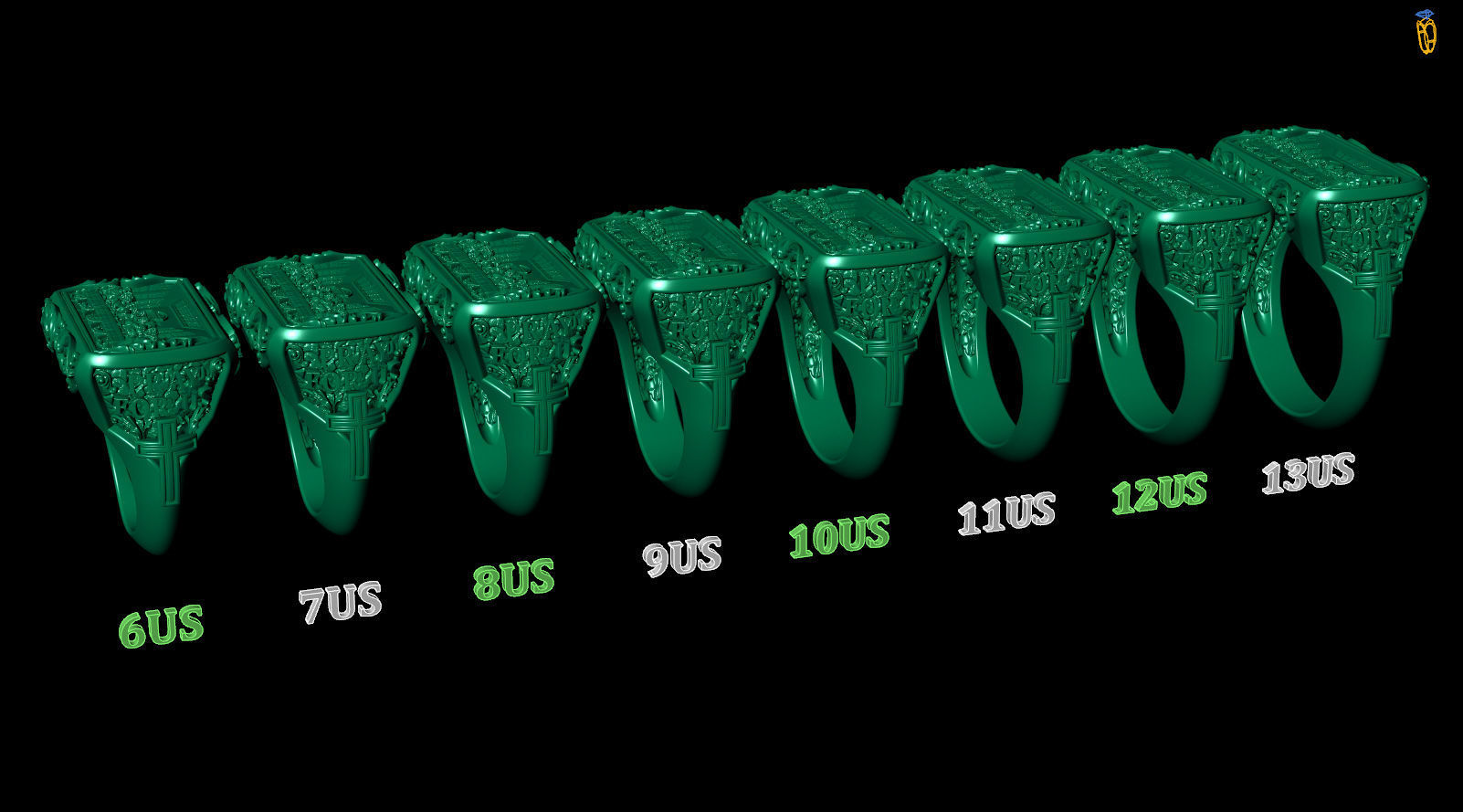 Jesus Christ The Last Supper Leonardo Pattern Signet 3D print model_9