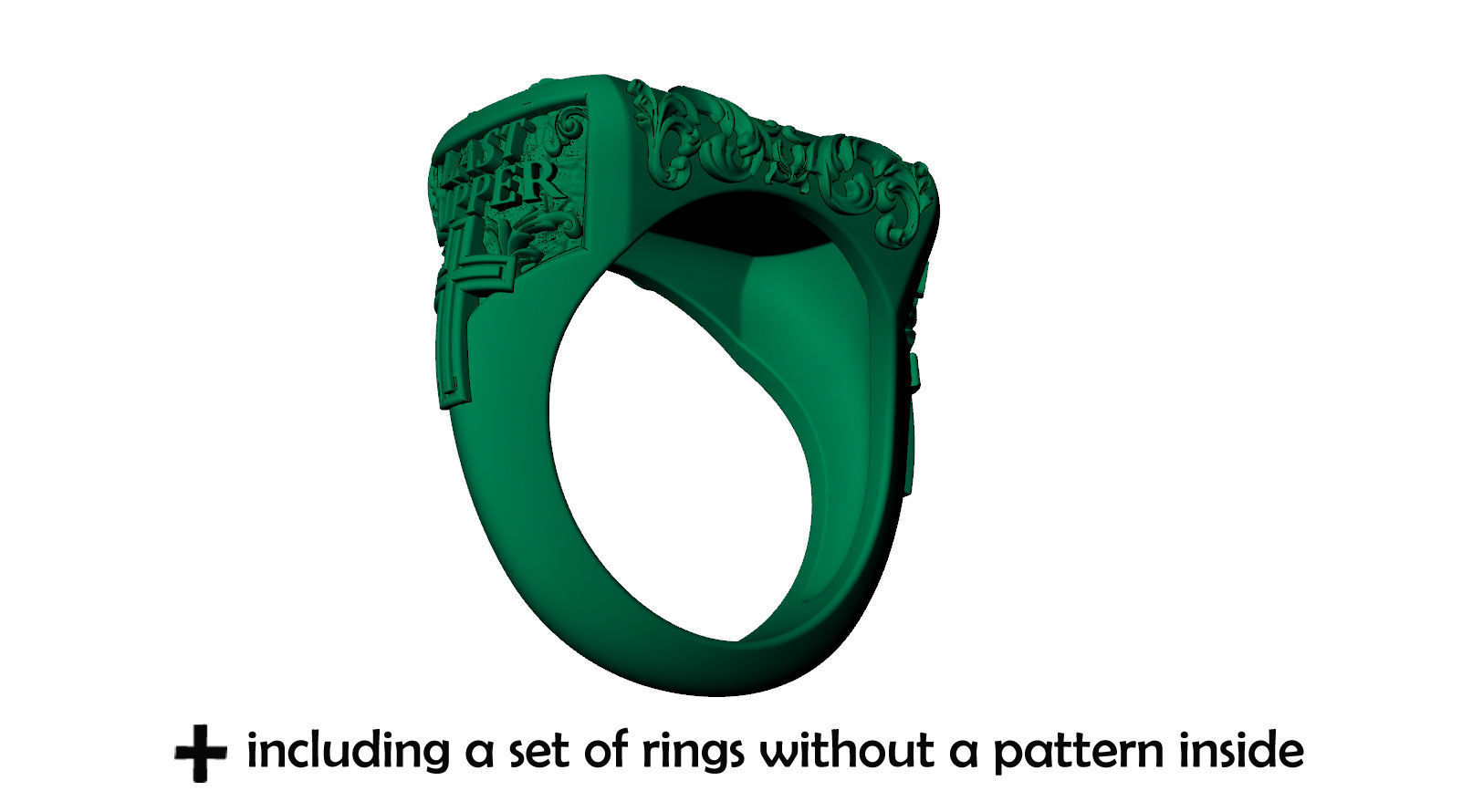 Jesus Christ The Last Supper Leonardo Pattern Signet 3D print model_10