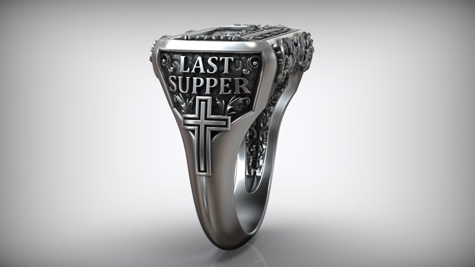 Jesus Christ The Last Supper Leonardo Pattern Signet 3D print model_3