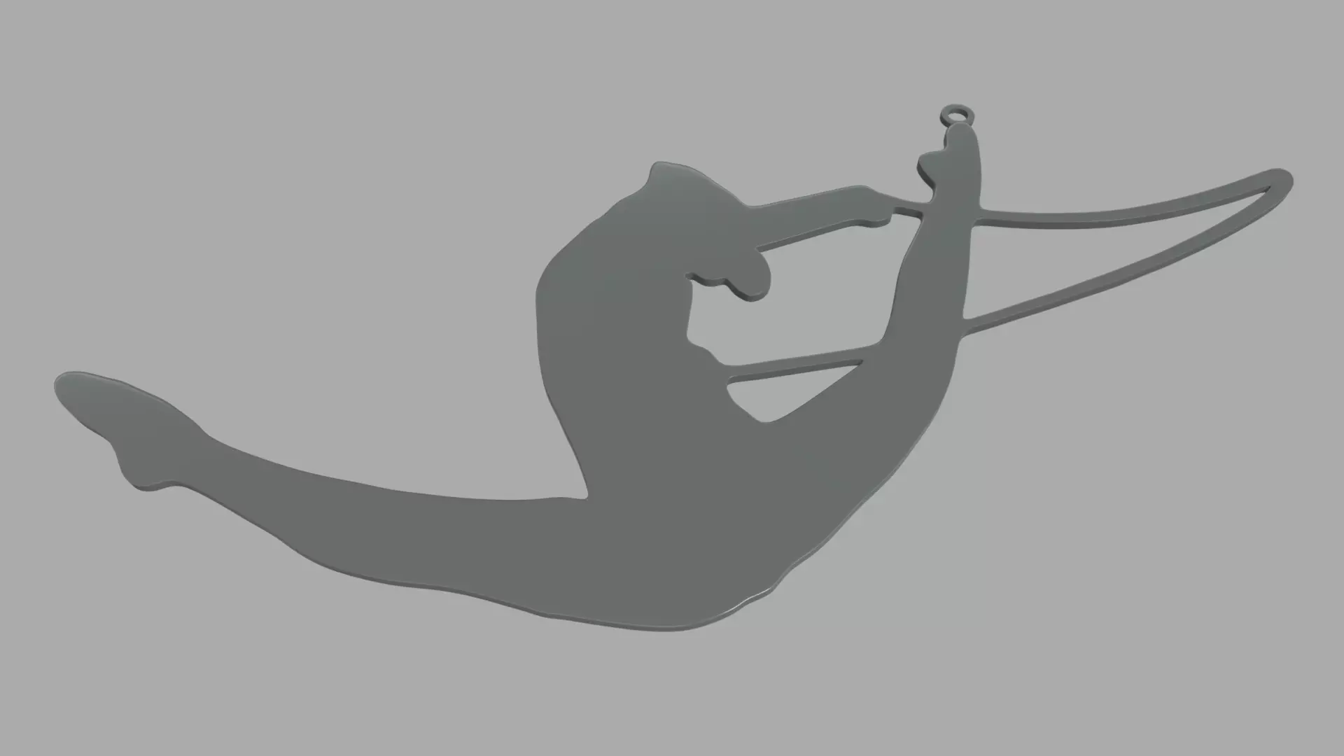 Rhythmic Gymnastics Key Ring Chain 01 Low-poly 3D model_0