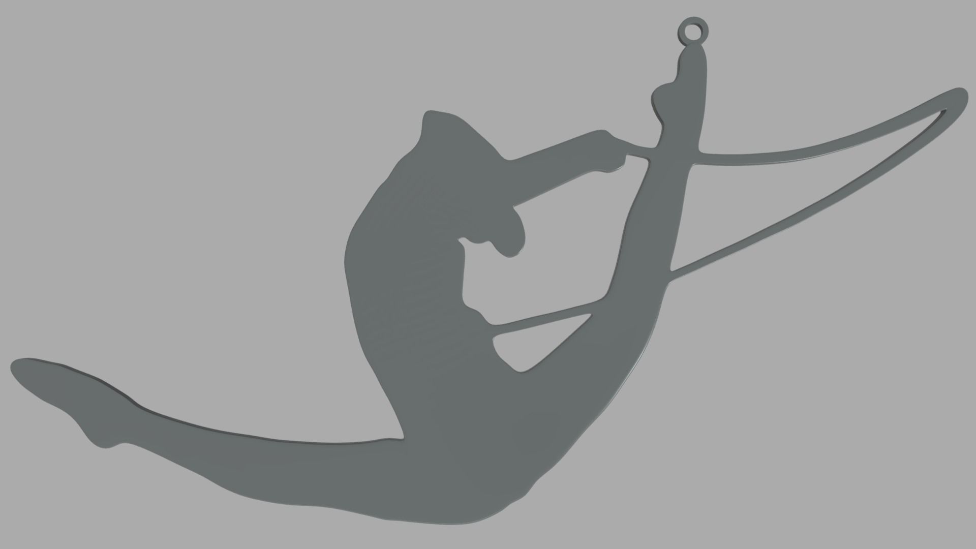 Rhythmic Gymnastics Key Ring Chain 01 Low-poly 3D model_1