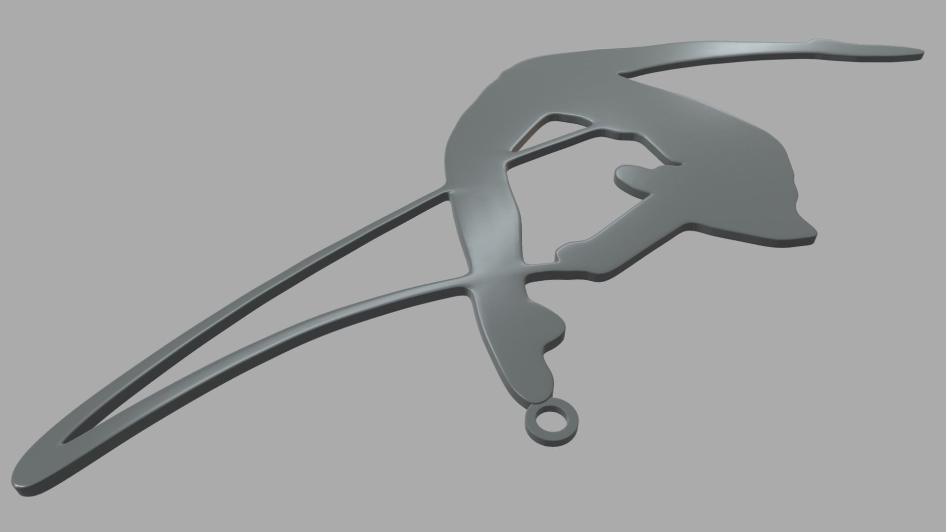 Rhythmic Gymnastics Key Ring Chain 01 Low-poly 3D model_3