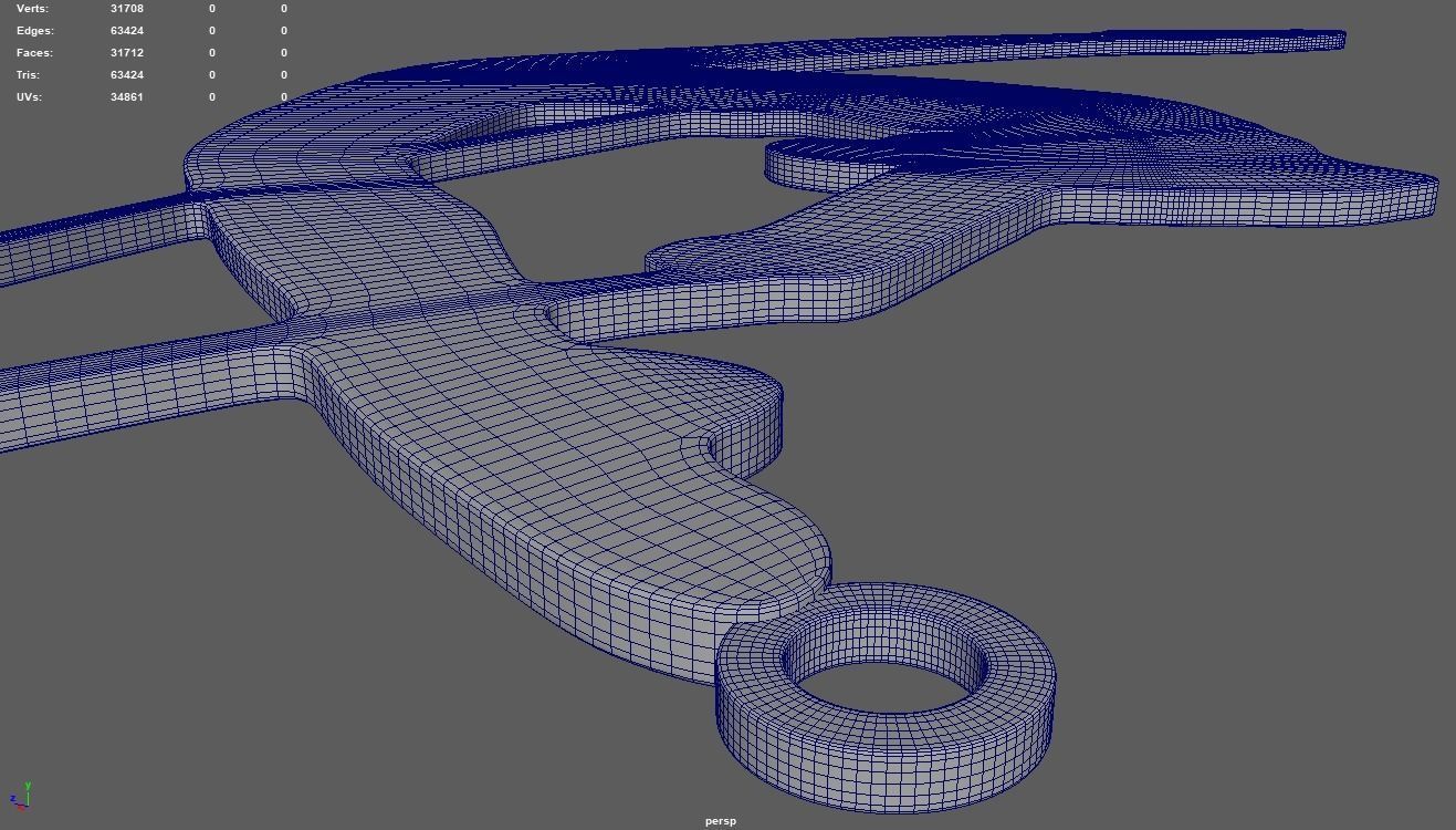 Rhythmic Gymnastics Key Ring Chain 01 Low-poly 3D model_10