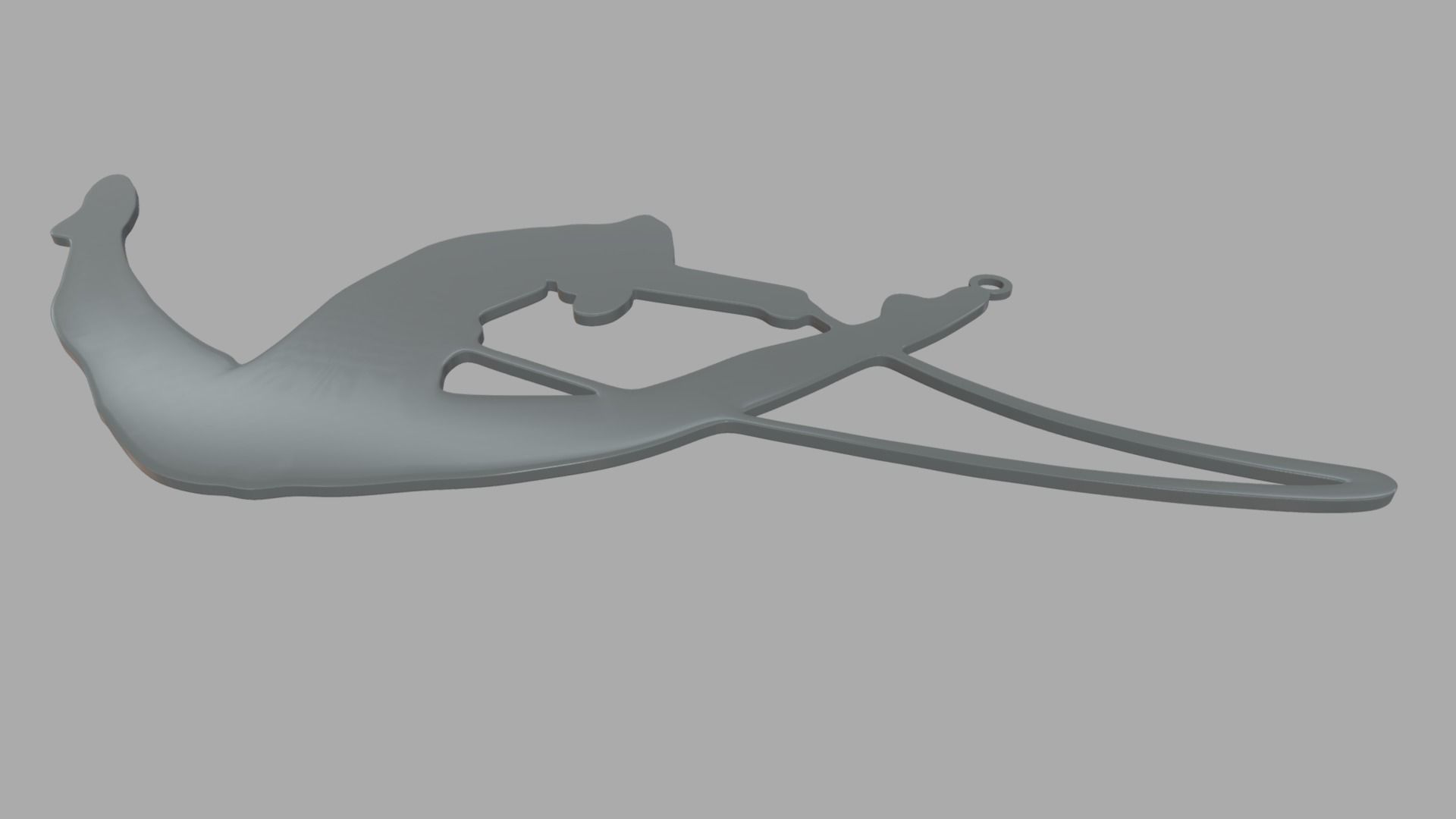 Rhythmic Gymnastics Key Ring Chain 01 Low-poly 3D model_2