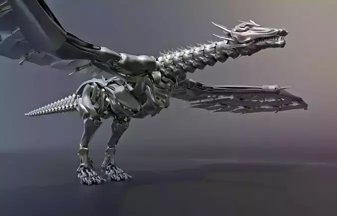 Iron Dragon with 400 separated elements