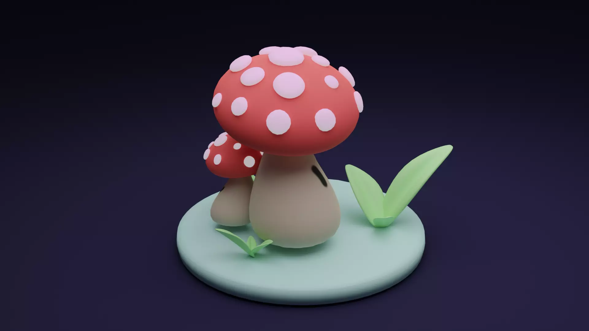 A Mushroom figurine 3D model_0