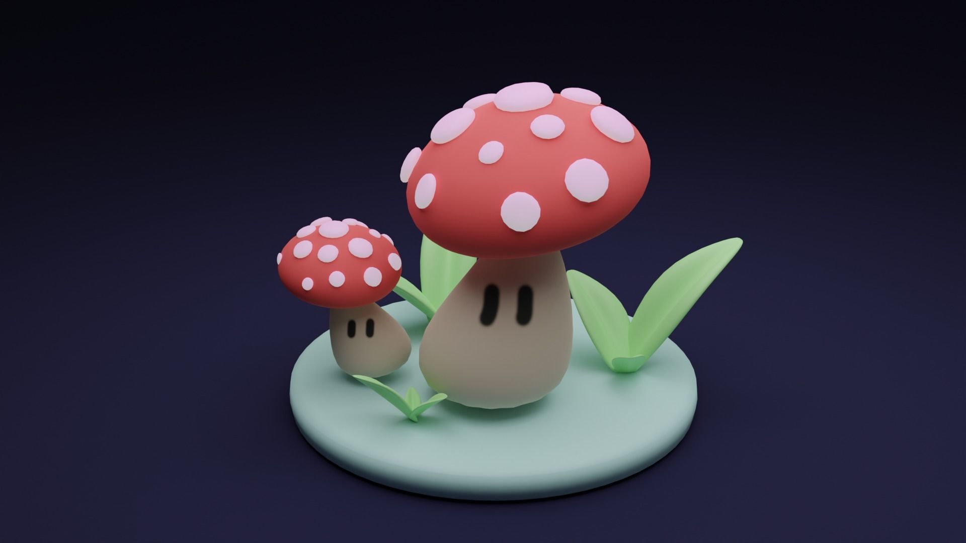 A Mushroom figurine 3D model_1