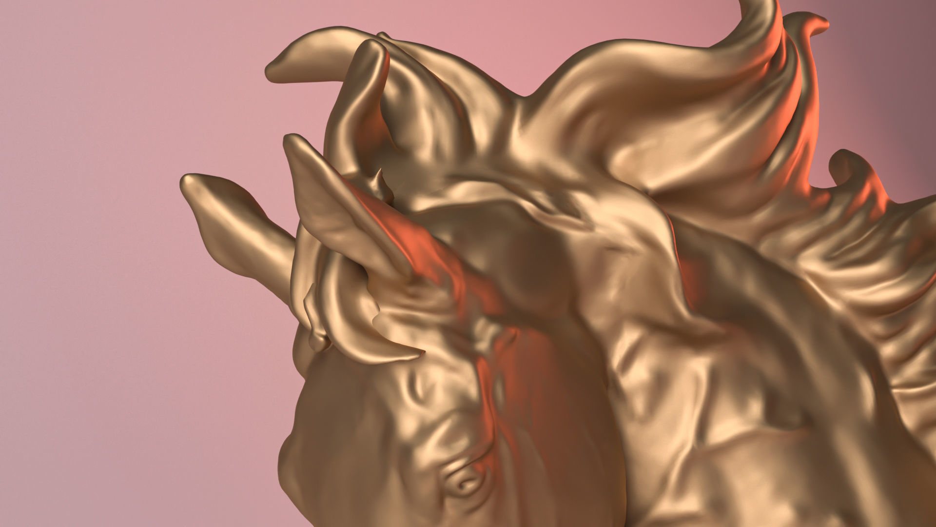 HORSE HEAD SCULPTURE 3D print model_4