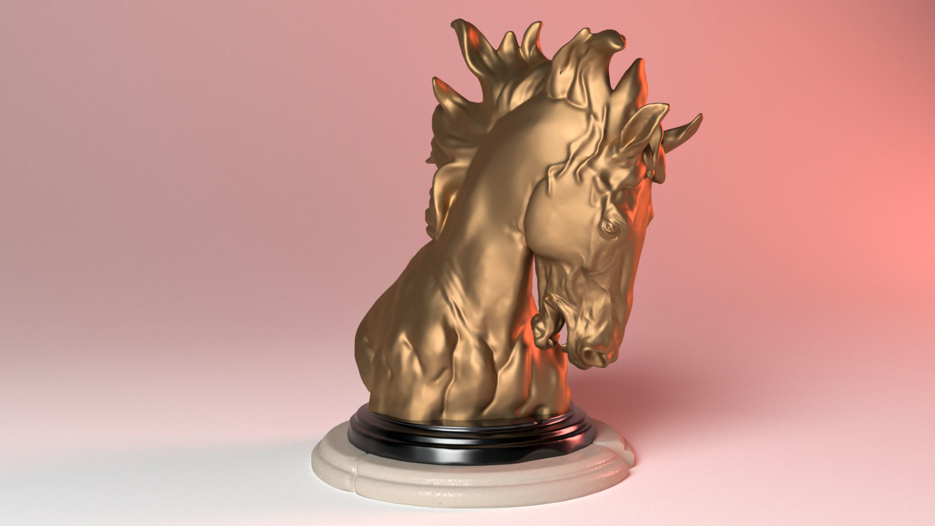 HORSE HEAD SCULPTURE 3D print model_3