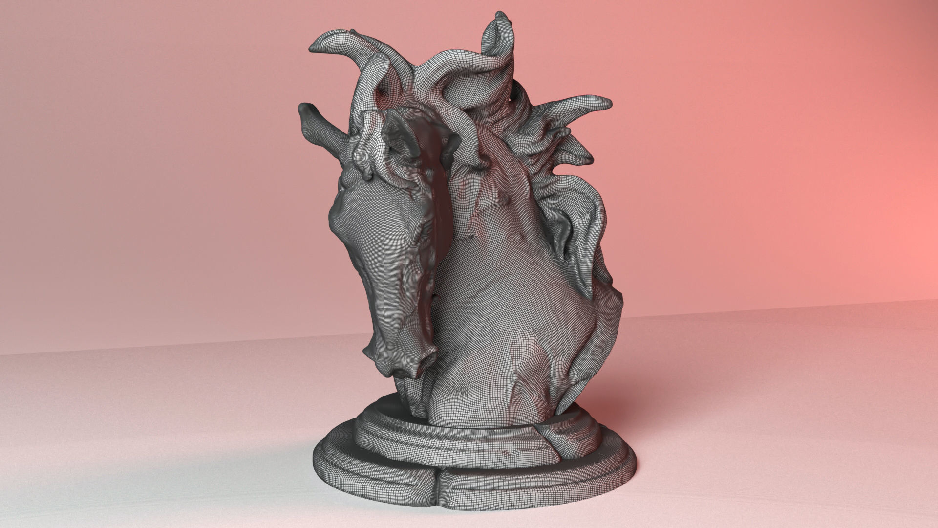 HORSE HEAD SCULPTURE 3D print model_7