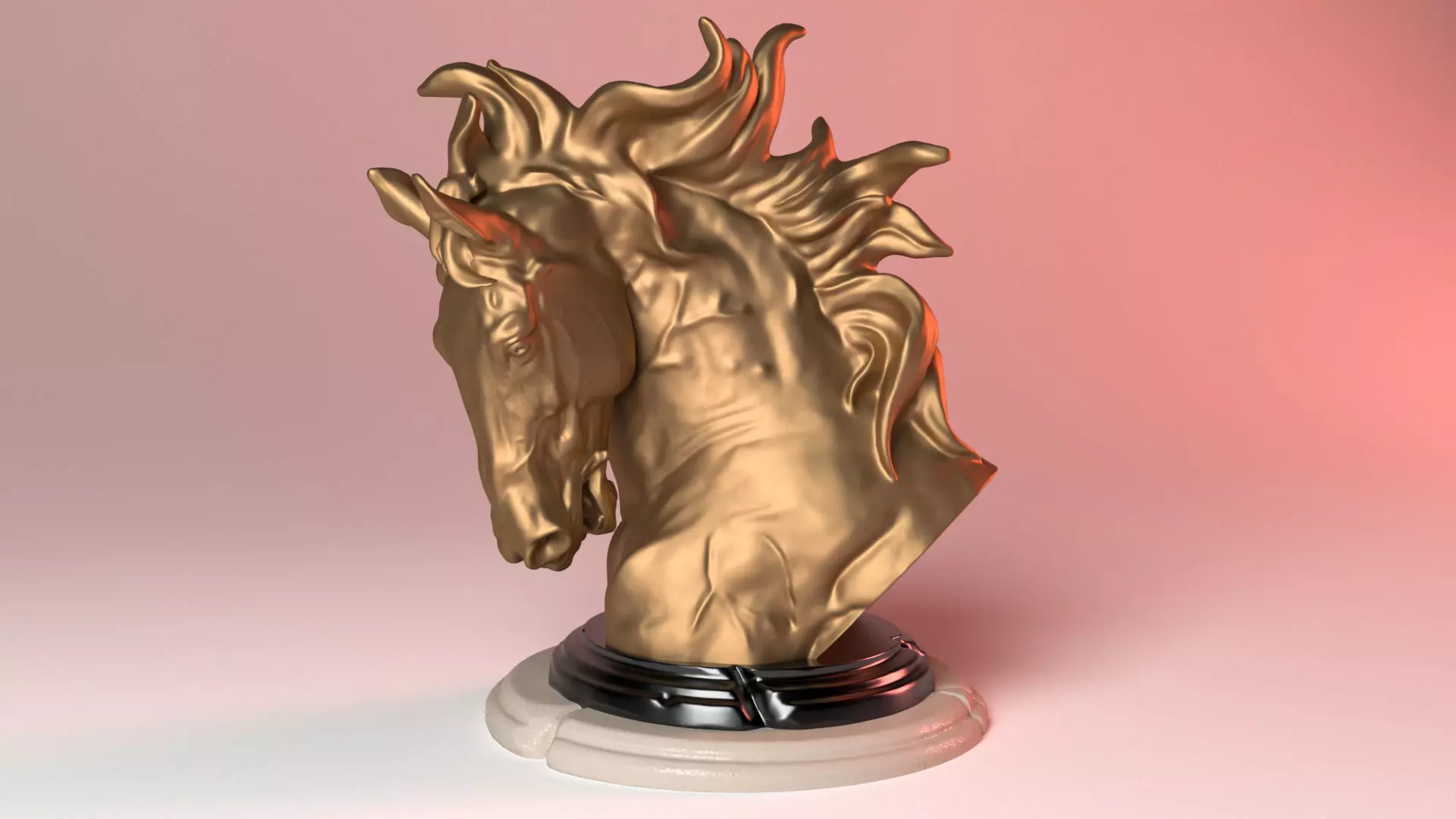 HORSE HEAD SCULPTURE 3D print model_0