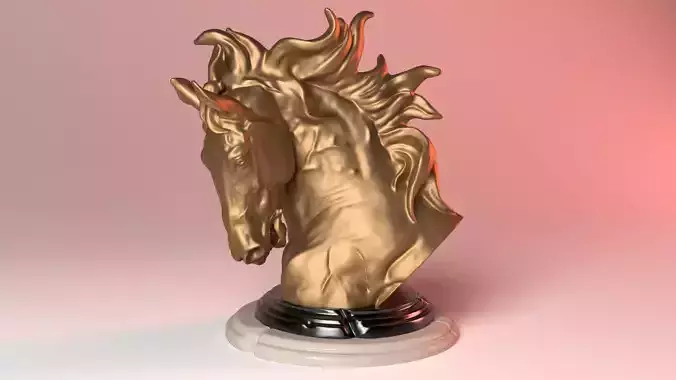 HORSE HEAD SCULPTURE 3D print model