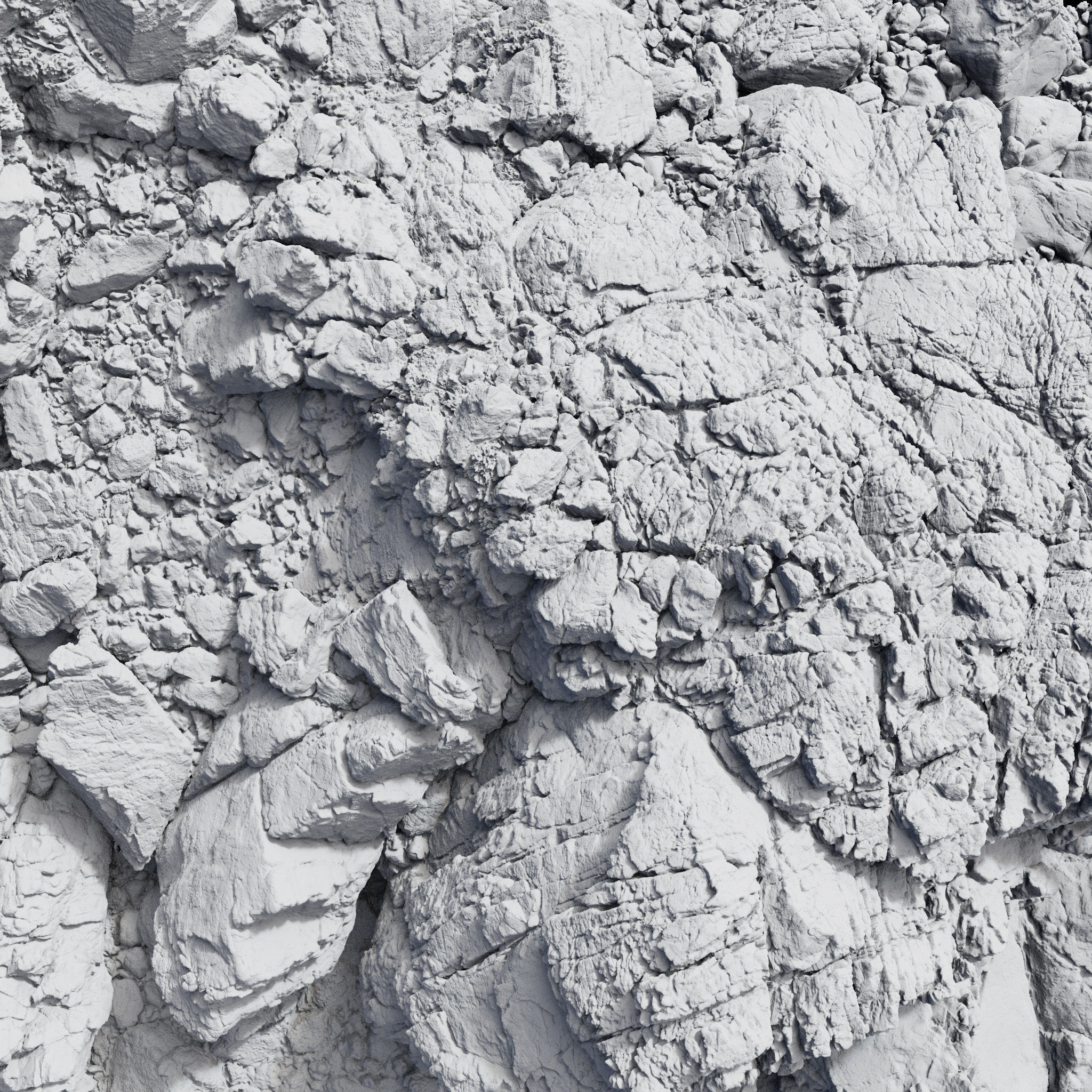 Coastal Cliff Rock Formation PBR Scan Low-poly 3D model_14