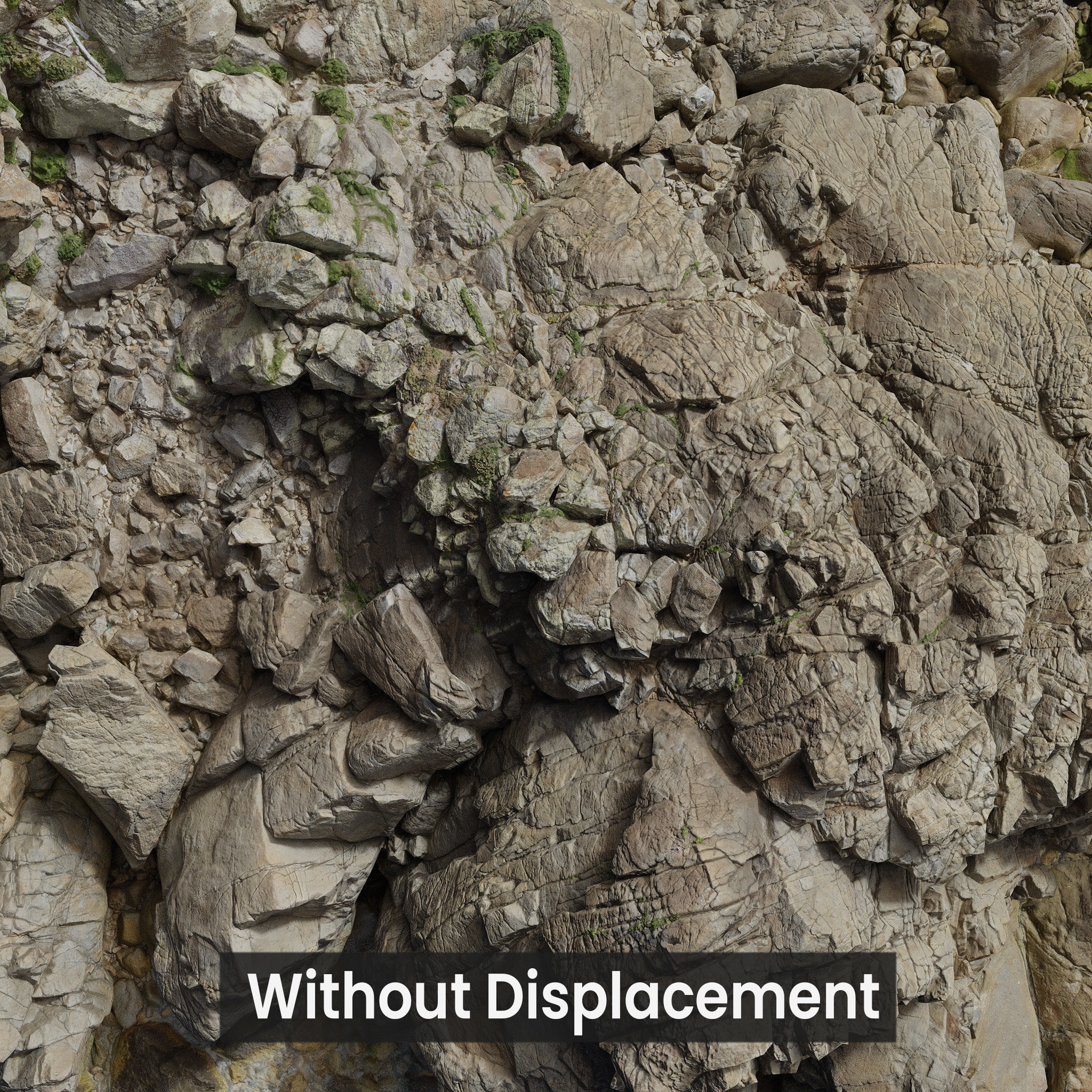 Coastal Cliff Rock Formation PBR Scan Low-poly 3D model_8