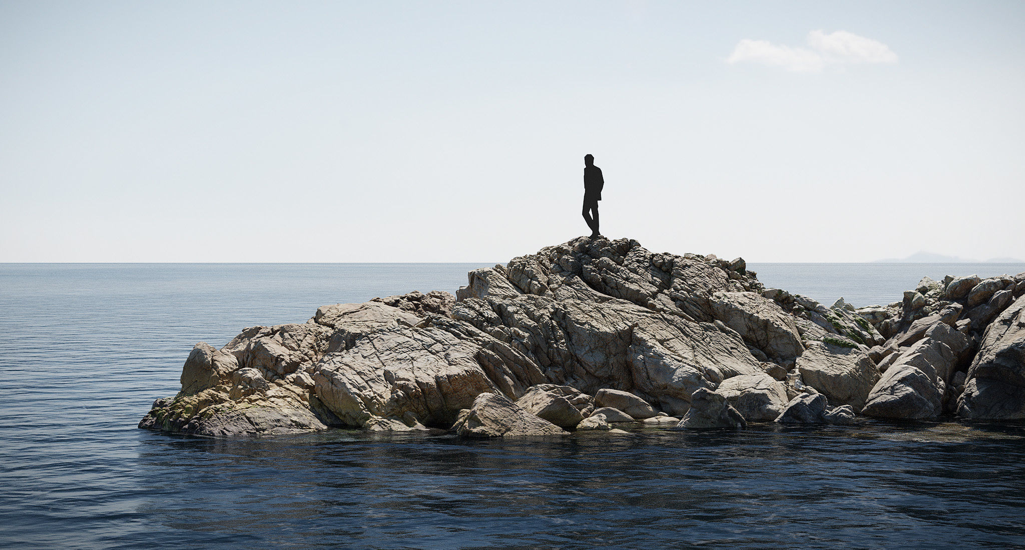 Coastal Cliff Rock Formation PBR Scan Low-poly 3D model_0