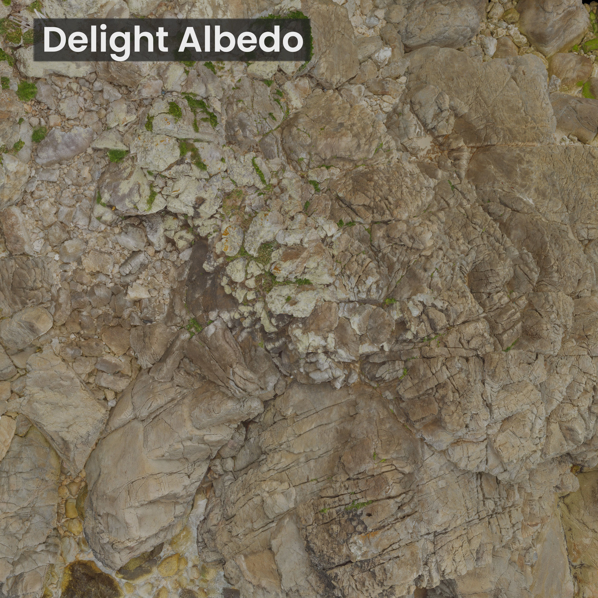 Coastal Cliff Rock Formation PBR Scan Low-poly 3D model_13