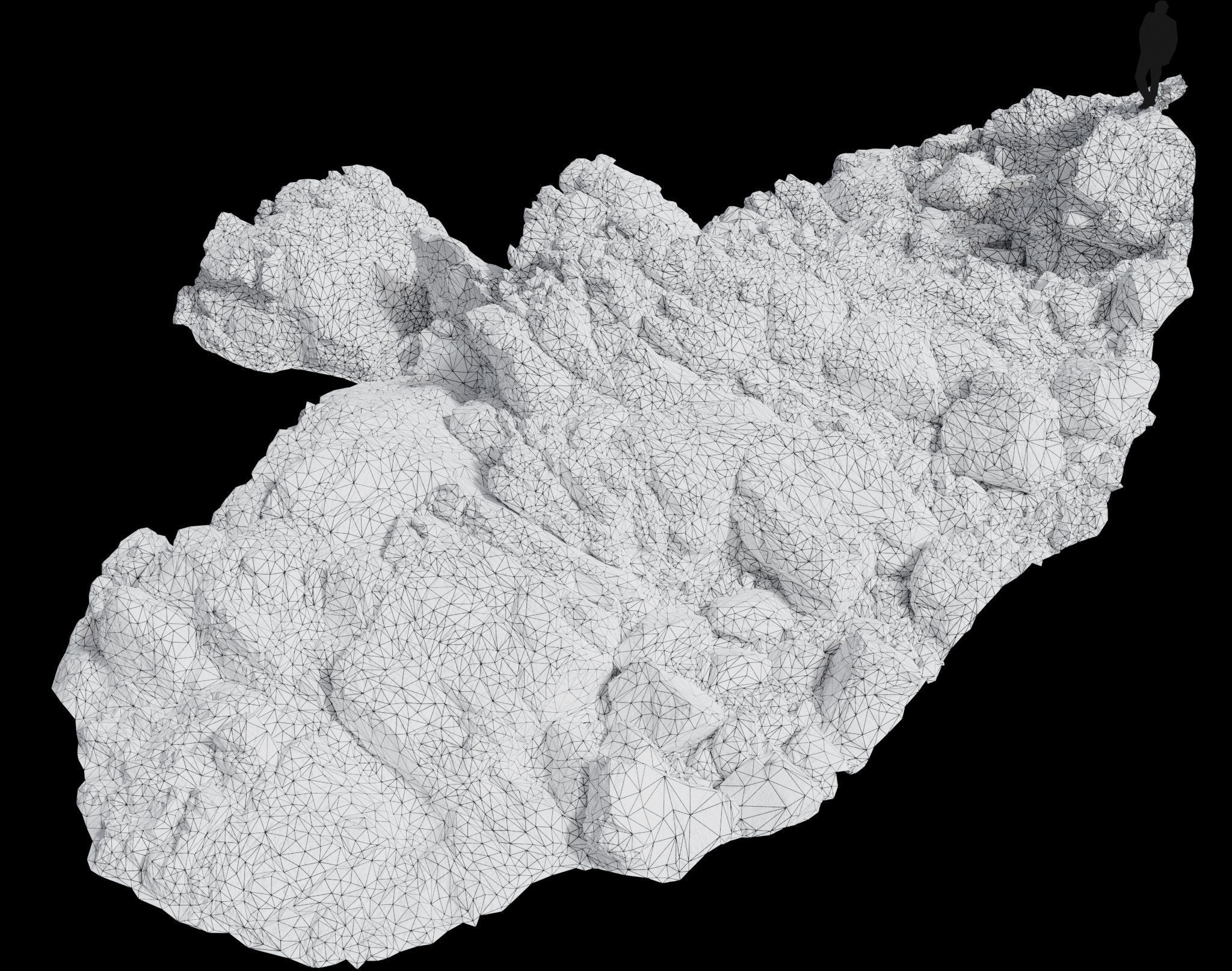 Coastal Cliff Rock Formation PBR Scan Low-poly 3D model_4