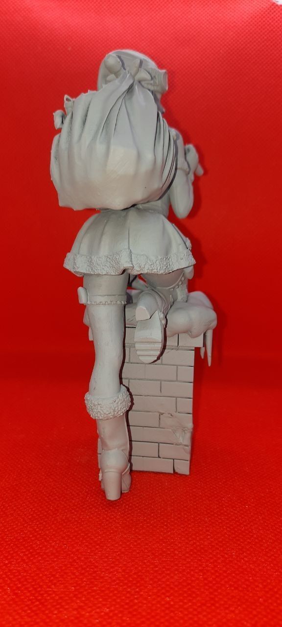 lady santa Christmas 3D print model_15
