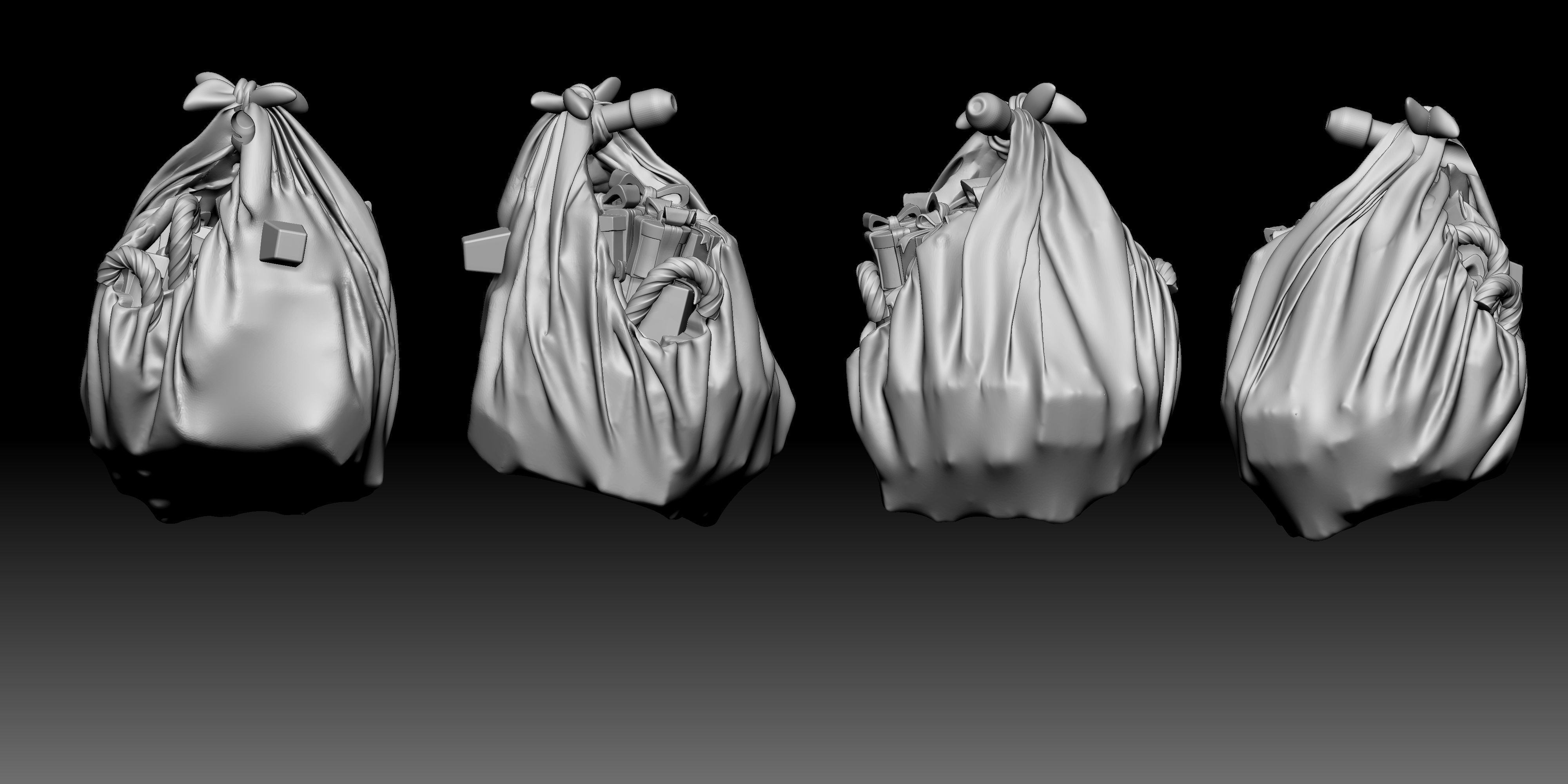 lady santa Christmas 3D print model_13