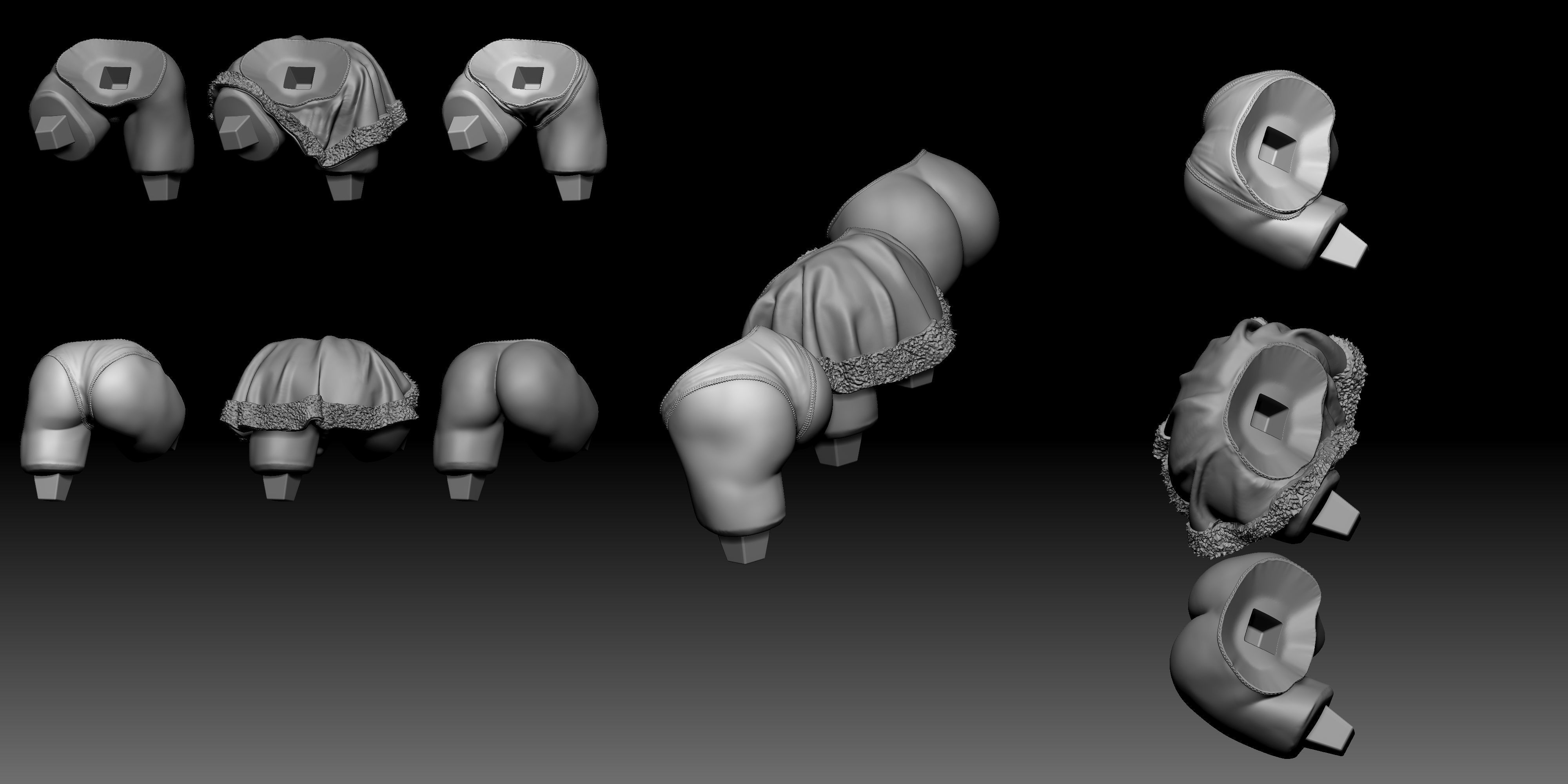 lady santa Christmas 3D print model_12