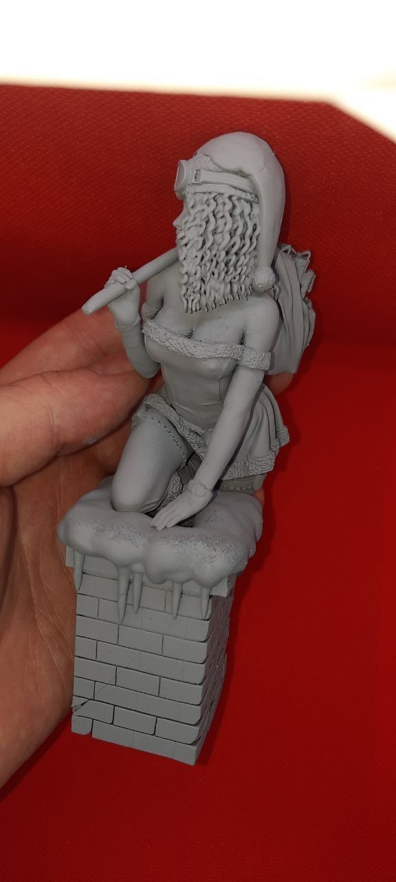 lady santa Christmas 3D print model_10