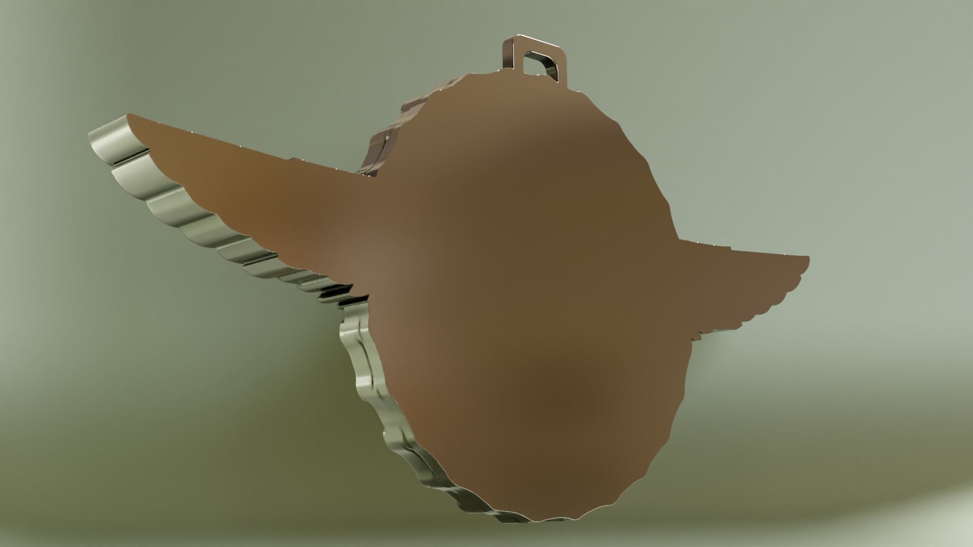 Biker skull pendant 3D print model_2