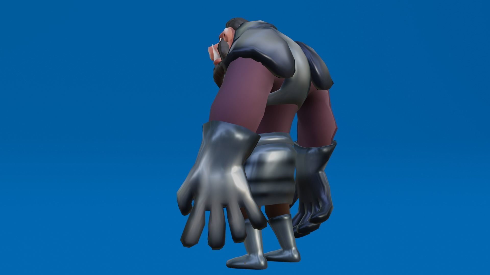 Pig Character Low Poly Low-poly 3D model_12