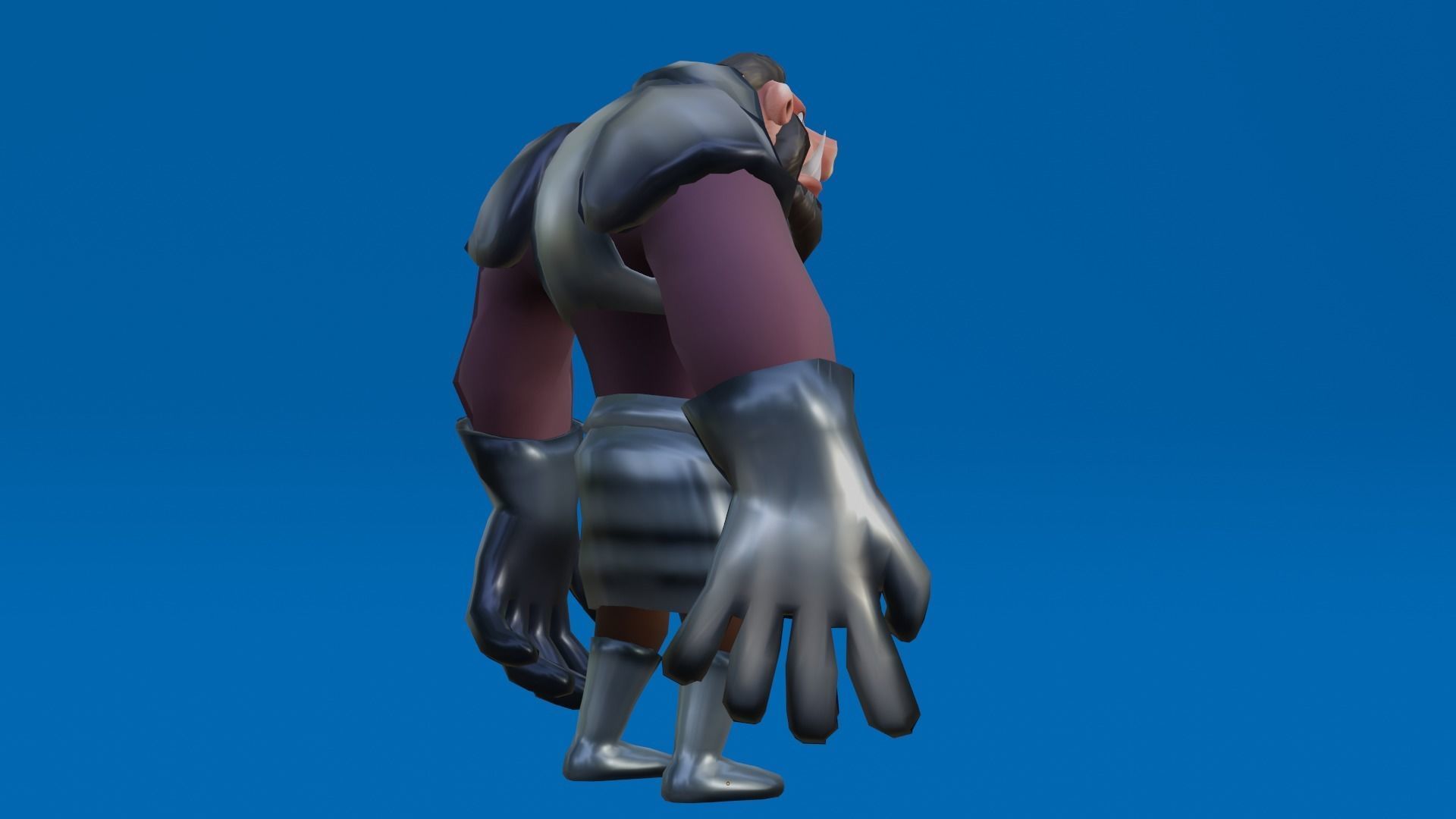 Pig Character Low Poly Low-poly 3D model_8