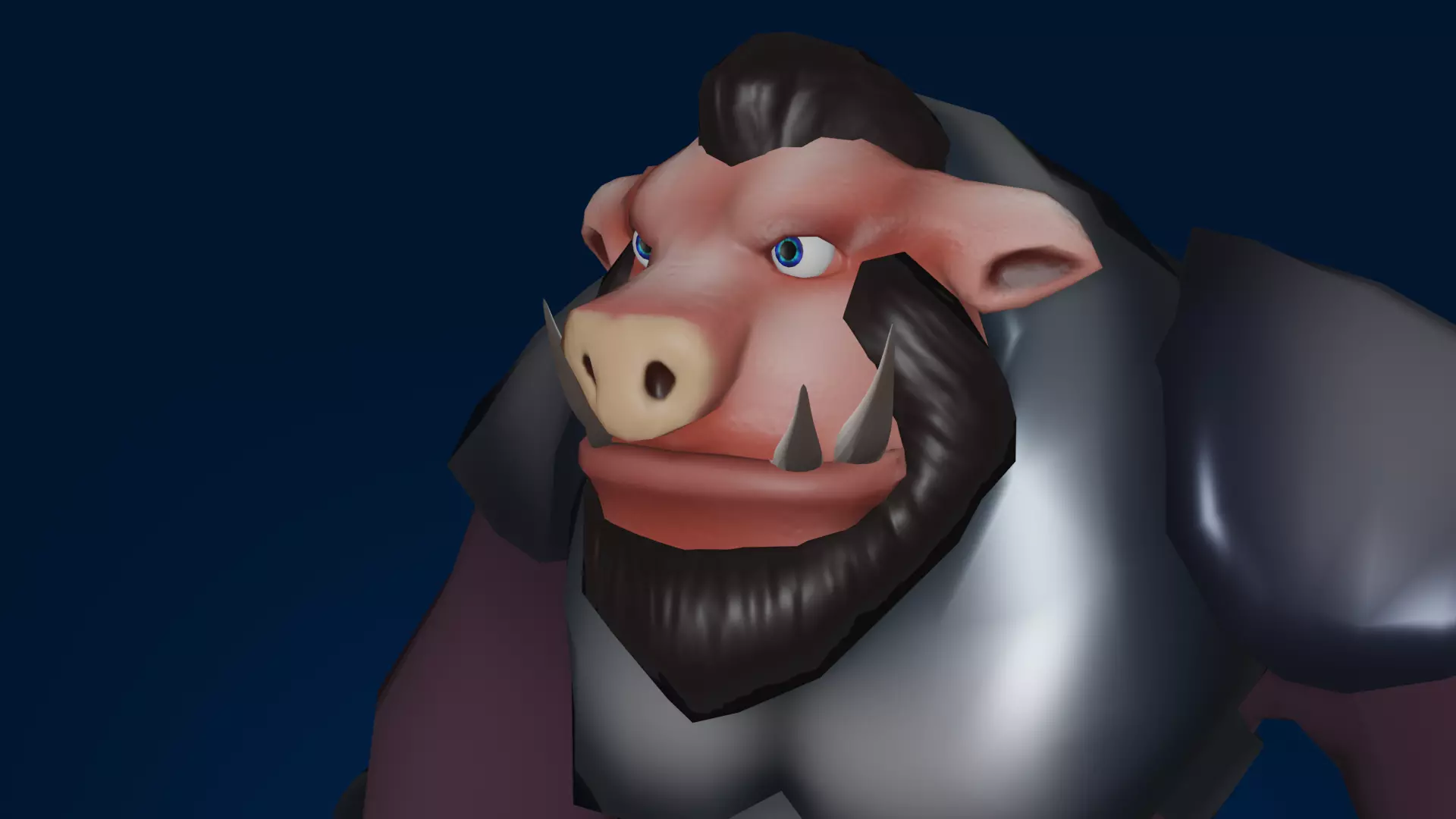 Pig Character Low Poly Low-poly 3D model_0