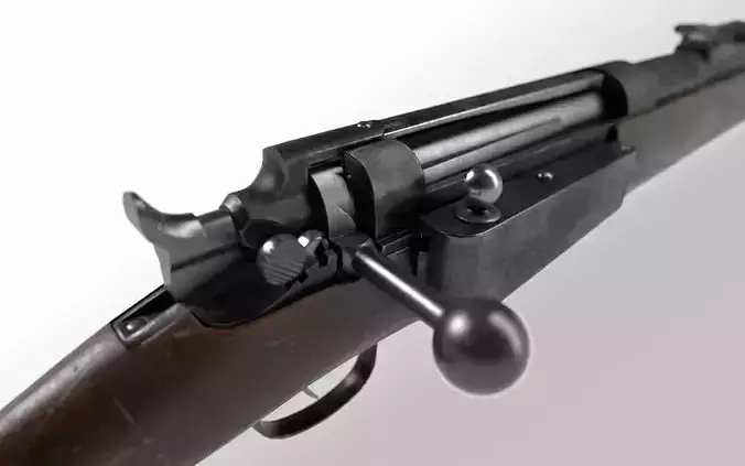 Danish Krag Jorgensen M1889 Low-poly 3D model