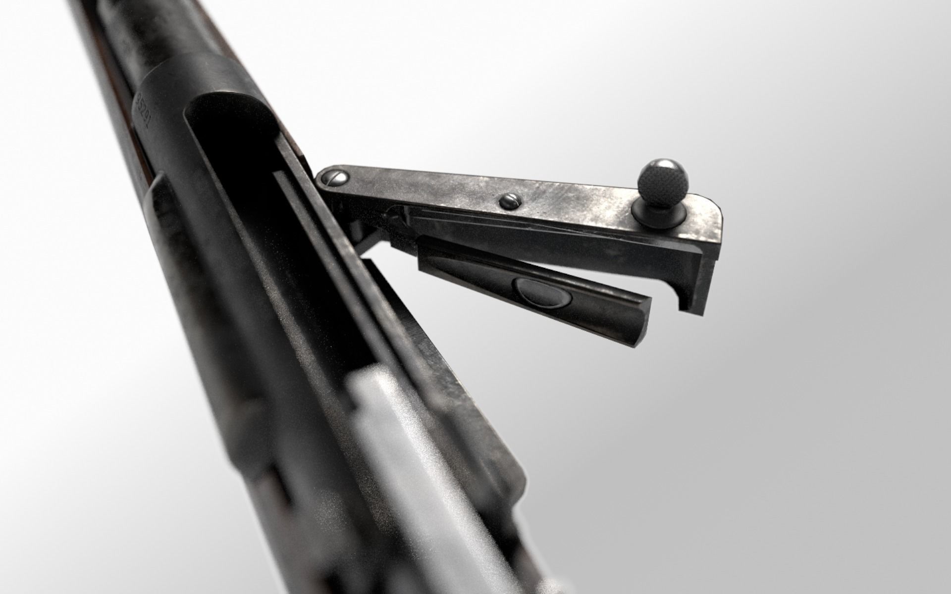 Danish Krag Jorgensen M1889 Low-poly 3D model_4