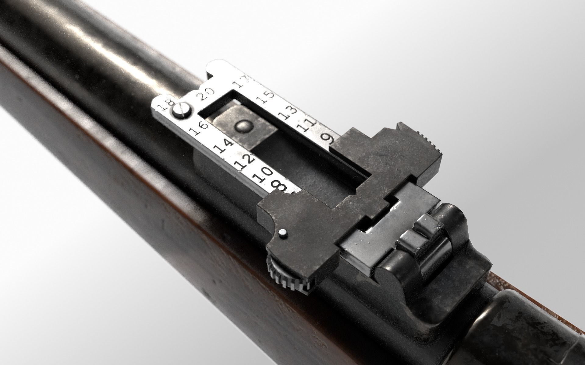 Danish Krag Jorgensen M1889 Low-poly 3D model_6