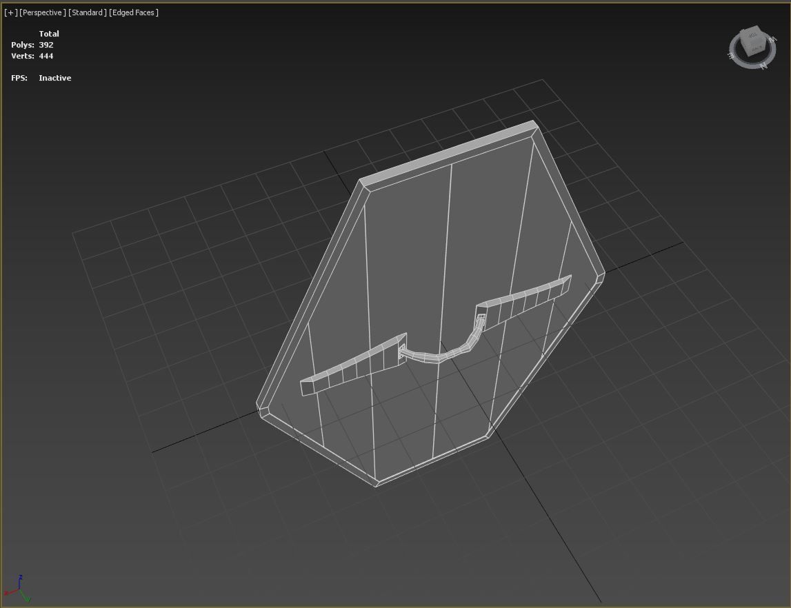 Slavic diamond-shaped shield painted yellow with sun symbol Low-poly 3D model_10