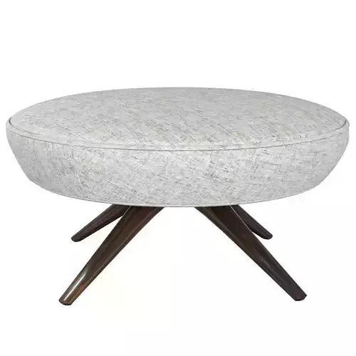Round Swivel Ottoman Vladimir Kagan white