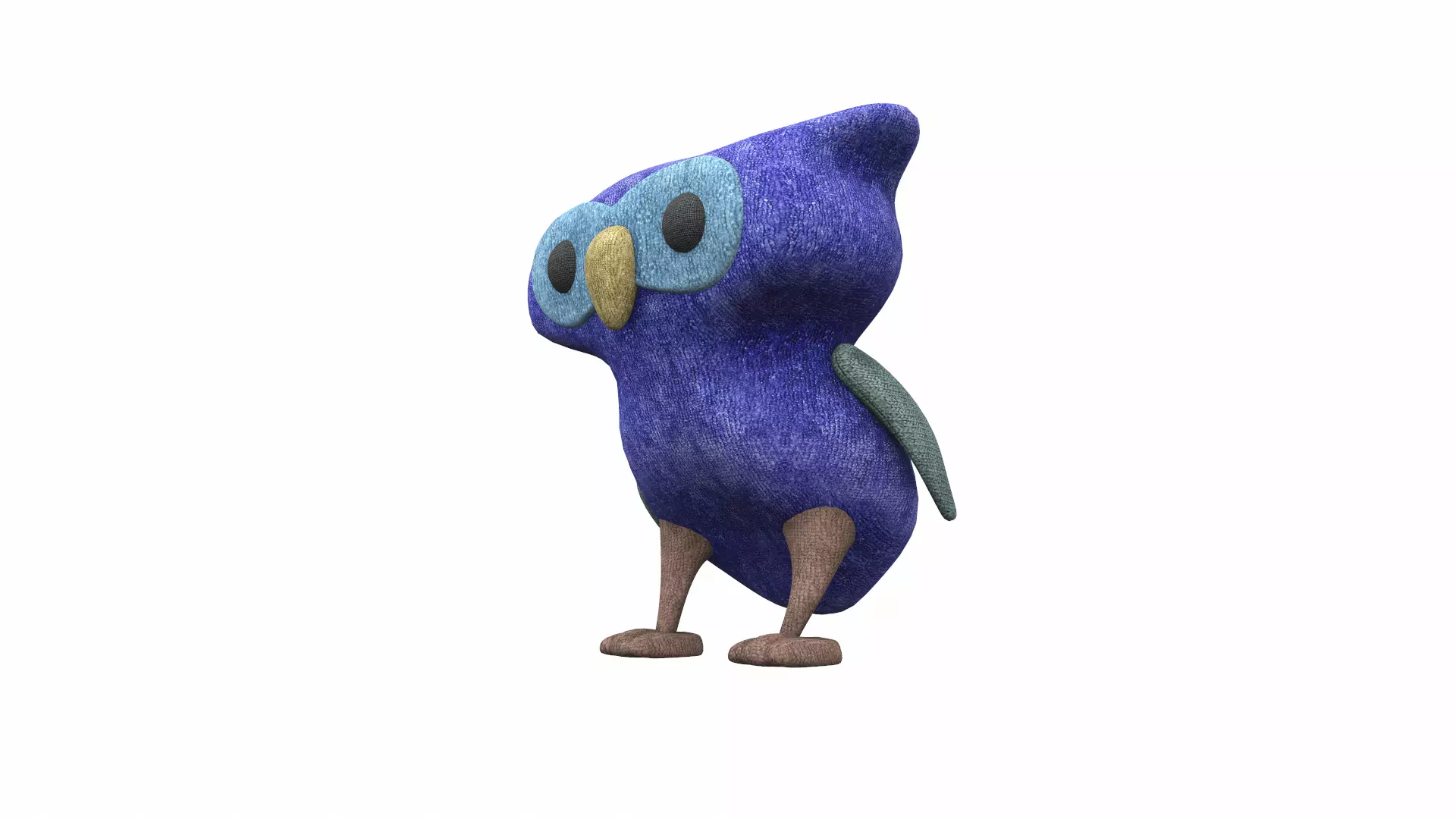 Plush toy owl 3D model_0