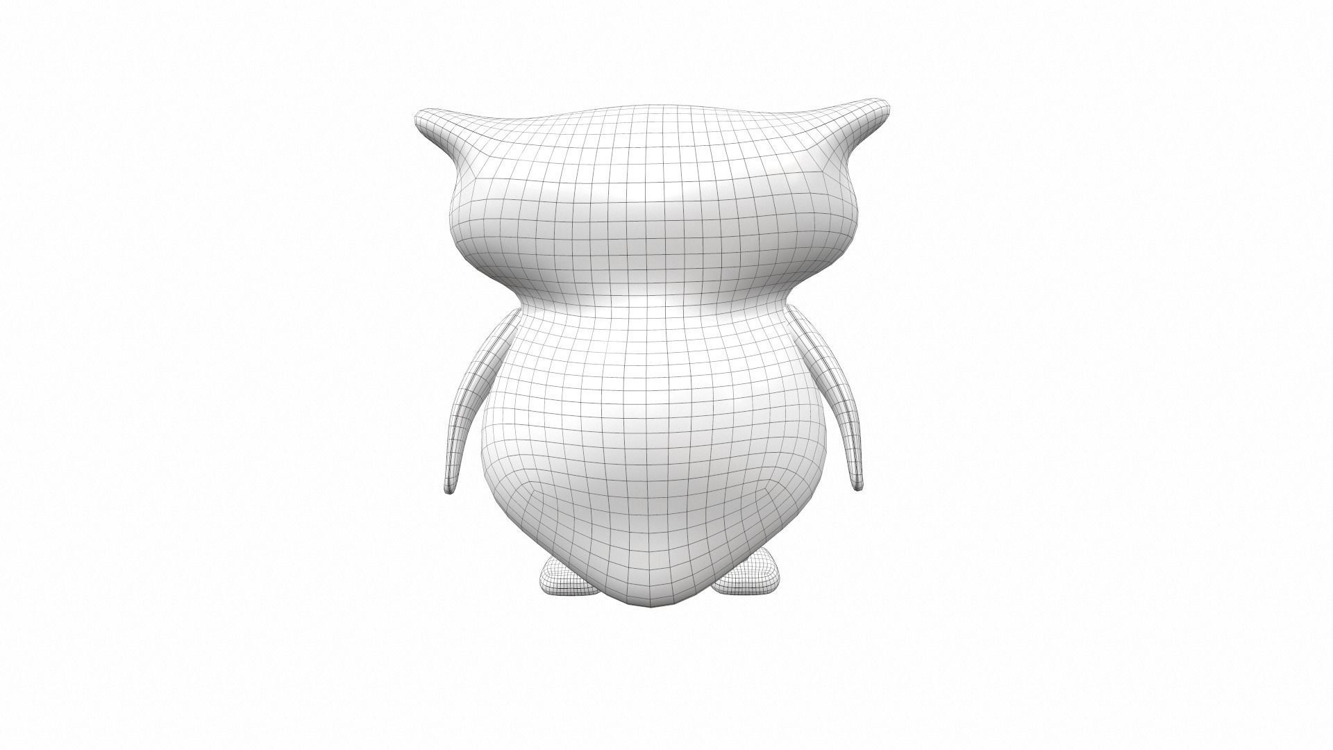 Plush toy owl 3D model_8