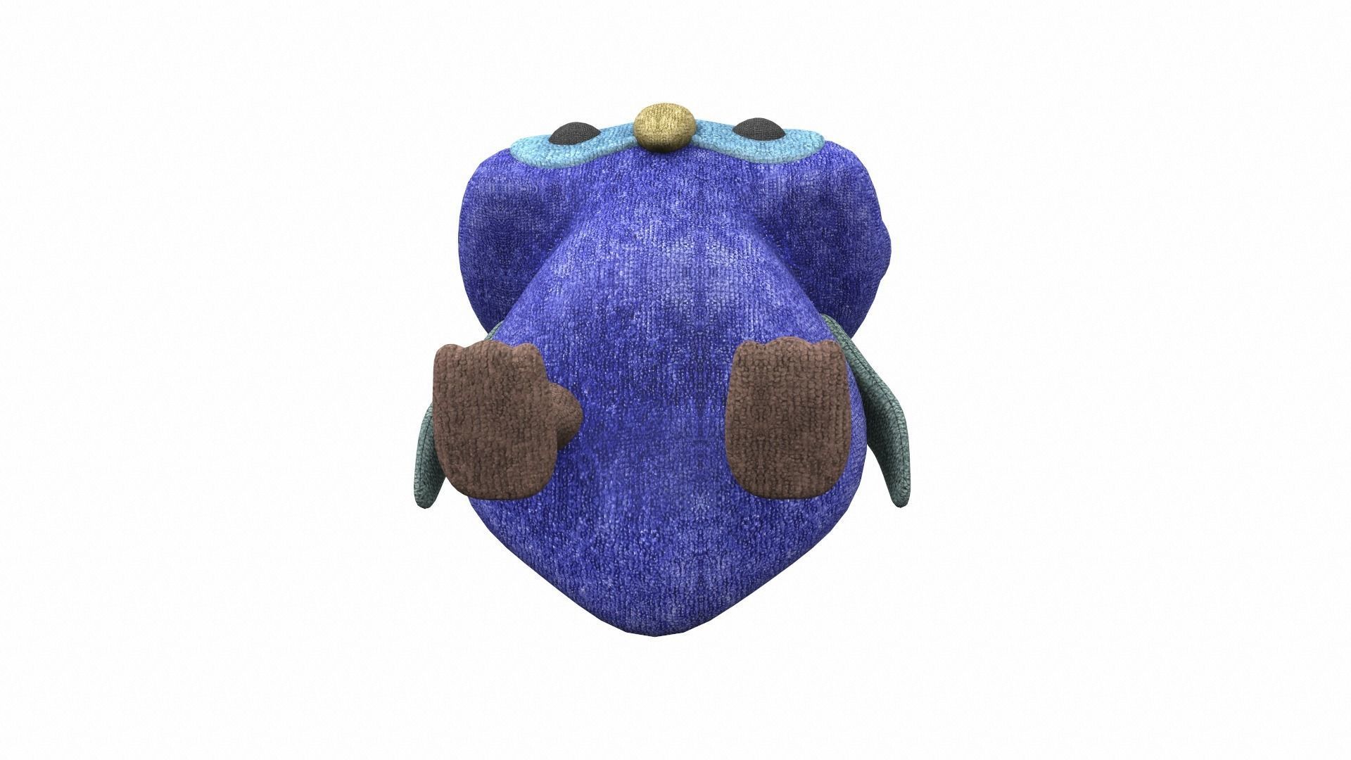 Plush toy owl 3D model_4