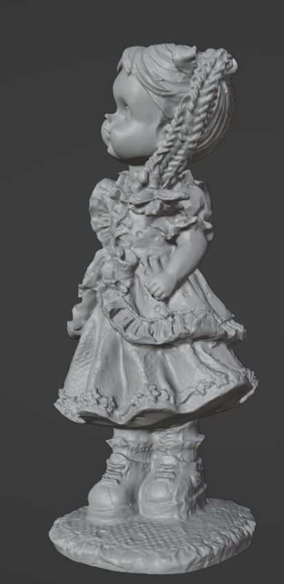 Girl child with book 3D print model_1
