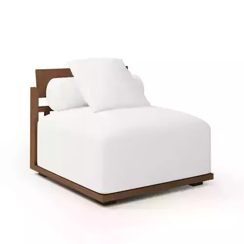 Bed Wooden Frame White Sheets