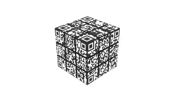 QR Code Rubiks Cube 3D model